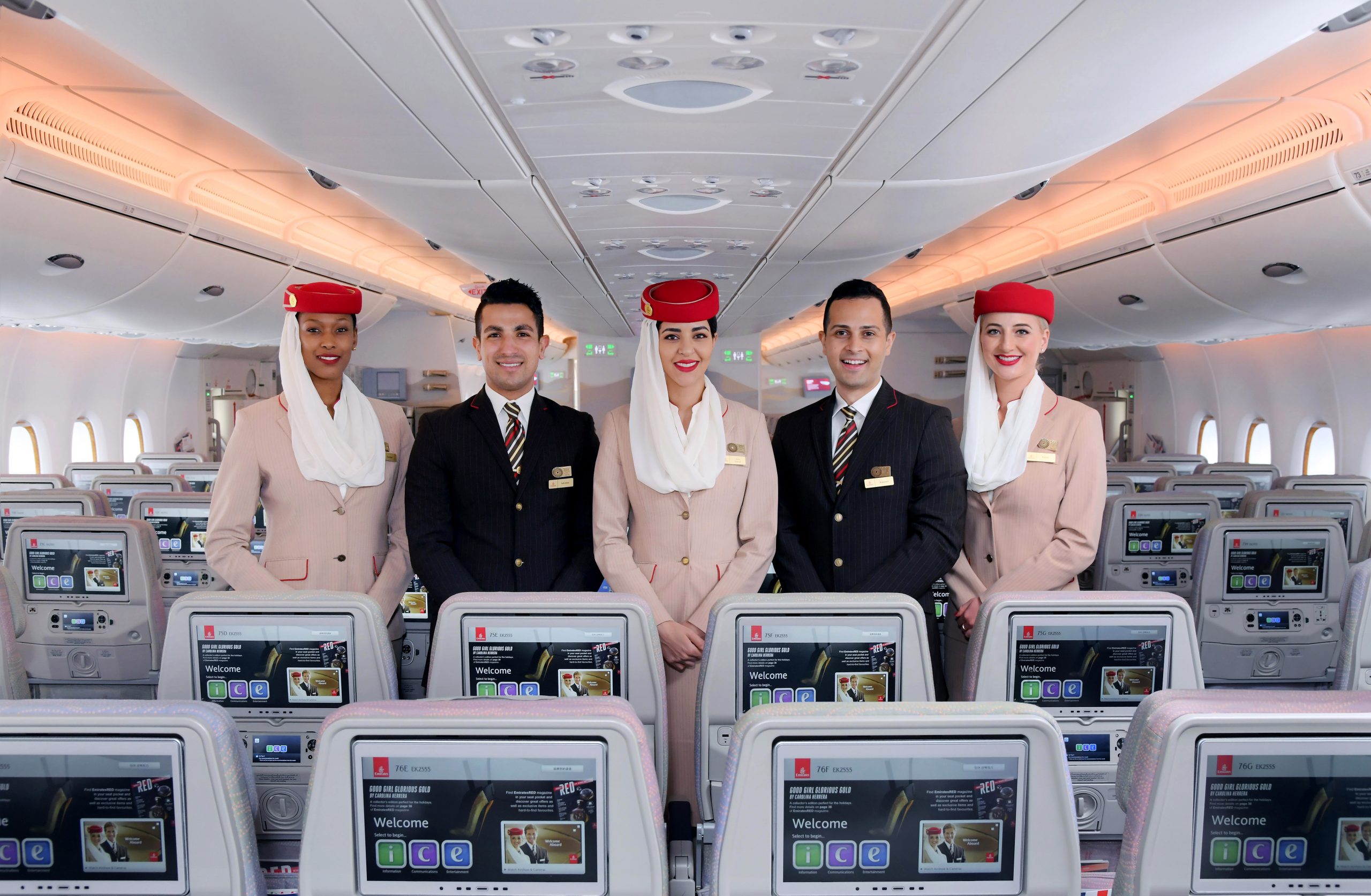 Tripulantes de cabina de Emirates